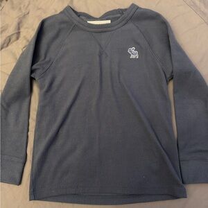 Abercrombie Boys 5/6 Waffle Blue Long Sleeve Shirt